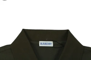 Burberry Equestrian Knight Embroidered Polo T-Shirt Green Collar