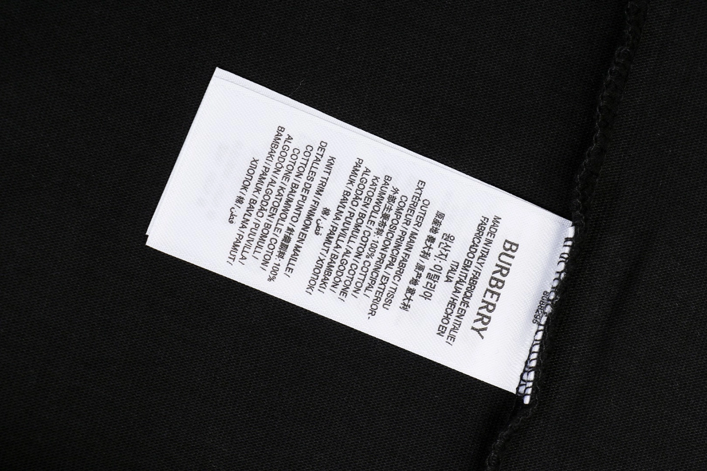 Burberry Equestrian Knight Graphic T-Shirt Black Wash label