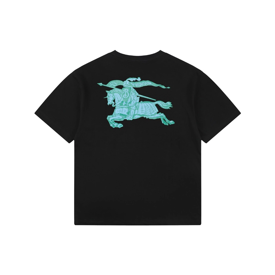 Burberry Equestrian Knight Graphic T-Shirt Black Back view