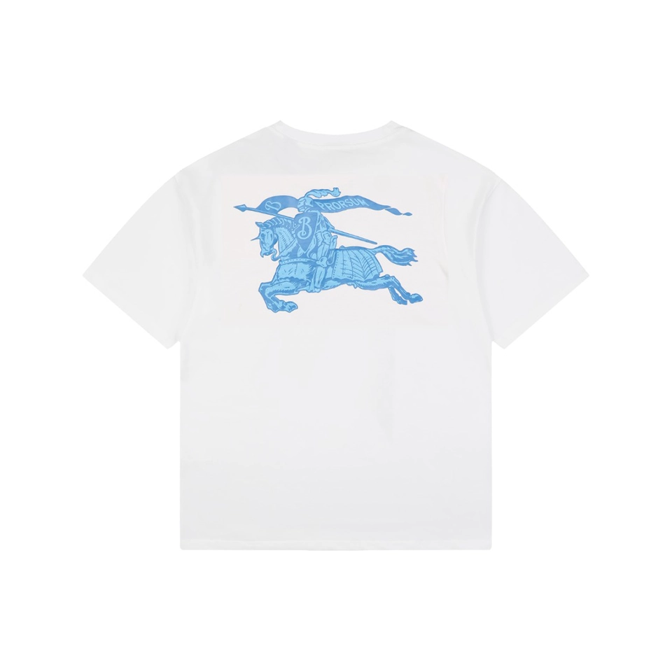 Burberry Equestrian Knight Graphic T-Shirt White Back view