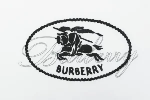 Burberry Equestrian Knight Signature Embroidered T-Shirt White Front Print