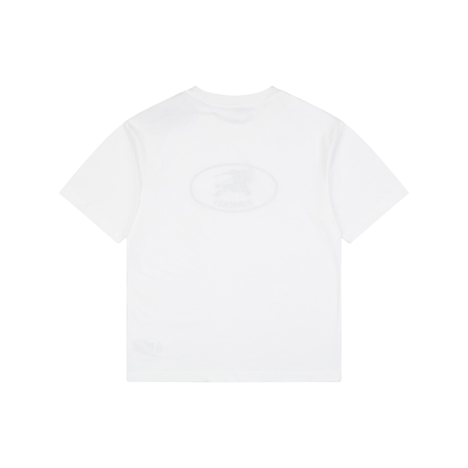 Burberry Equestrian Knight Signature Embroidered T-Shirt White Back view