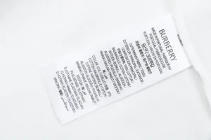Burberry Equestrian Knight Signature Embroidered T-Shirt White Wash label