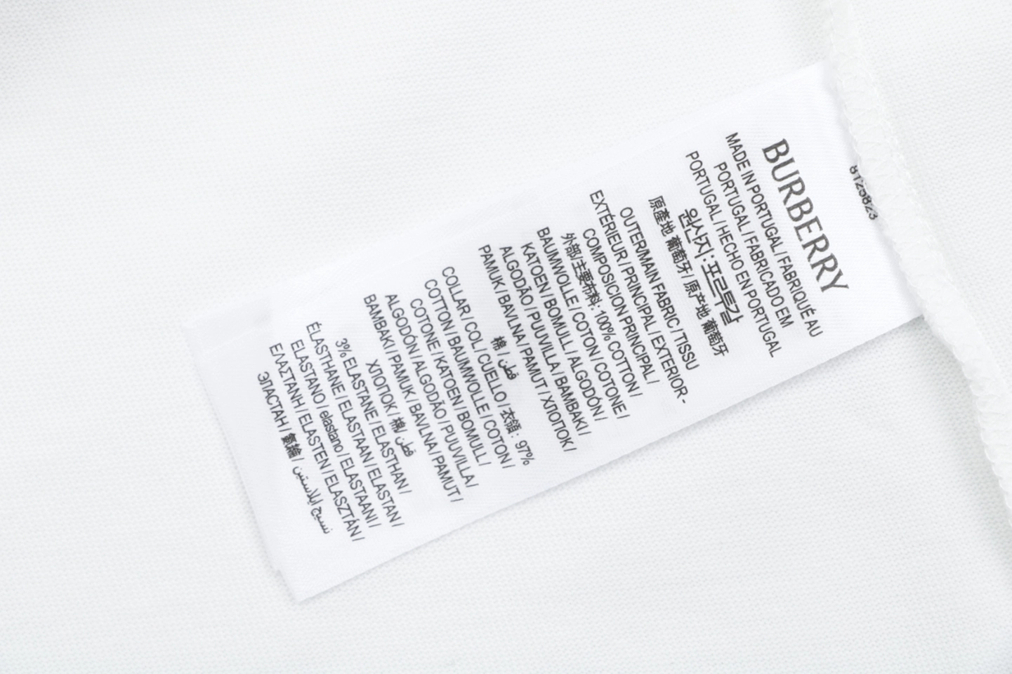 Burberry Equestrian Knight Signature Embroidered T-Shirt White Wash label