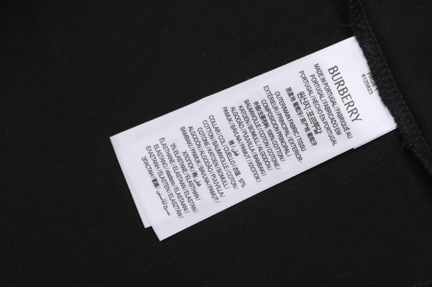 Burberry Equestrian Knight Signature Embroidered T-Shirt Black Wash label