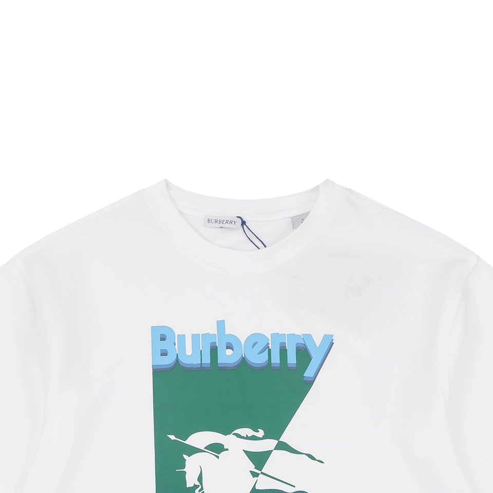 Burberry Gradient Knight Logo Graphic T-Shirt White