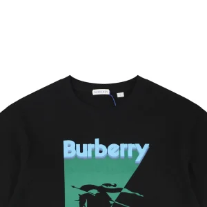 Burberry Gradient Knight Logo Graphic T-Shirt Black