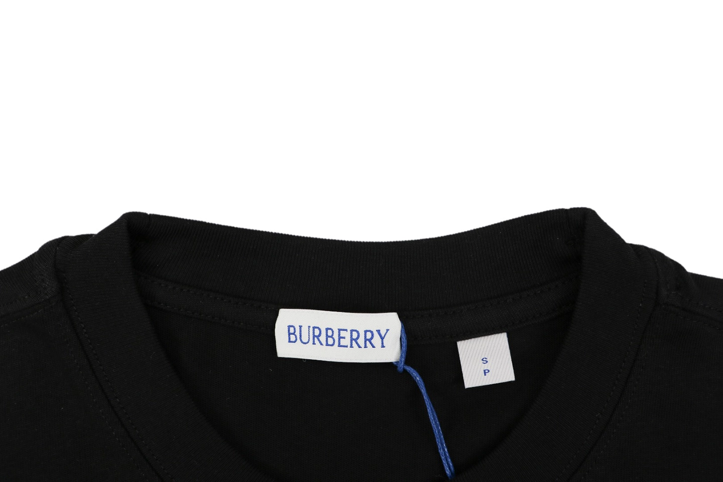 Burberry Gradient Knight Logo Graphic T-Shirt Black Collar