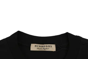 Burberry Oval Rope Knight Embroidered T-Shirt Black Collar