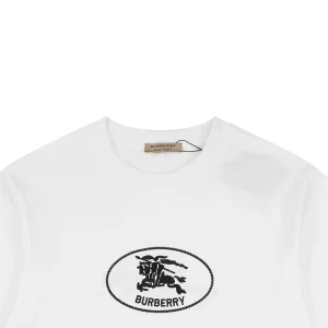 Burberry Oval Rope Knight Embroidered T-Shirt White