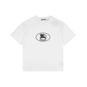 Burberry Oval Rope Knight Embroidered T-Shirt White Front view