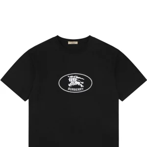 Burberry Oval Rope Knight Embroidered T-Shirt Black