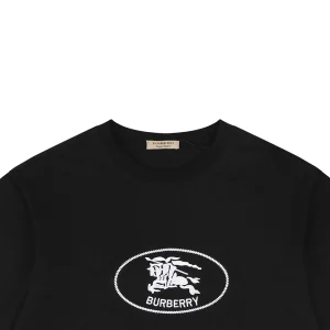 Burberry Oval Rope Knight Embroidered T-Shirt Black