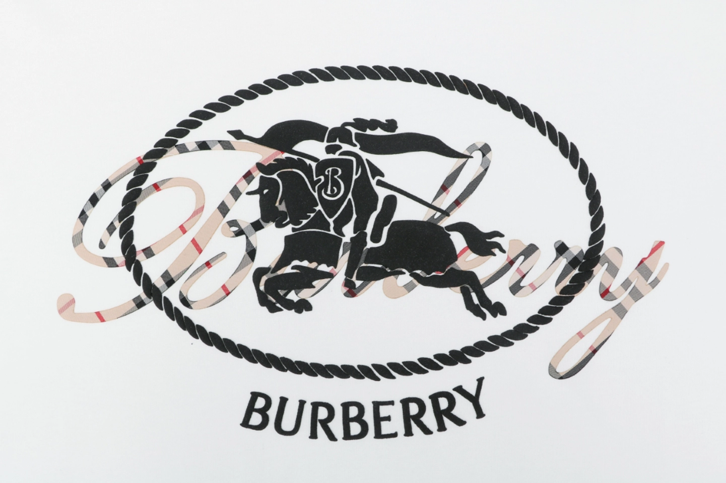 Burberry Signature Knight Graphic T-Shirt White Front Print