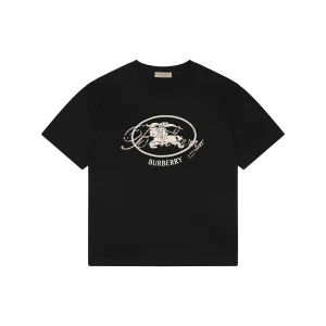 Burberry Signature Knight Graphic T-Shirt Black Front view