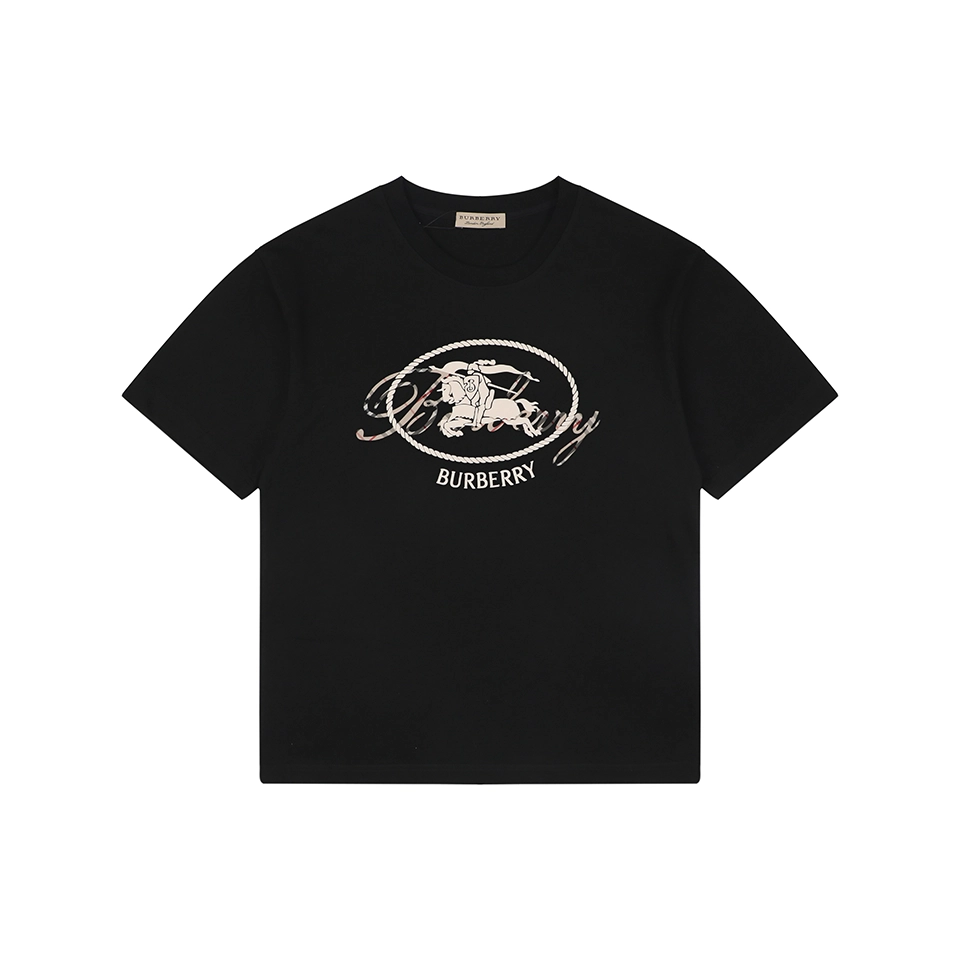 Burberry Signature Knight Graphic T-Shirt Black Front view