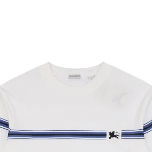 Burberry Stripe Equestrian Knight T-Shirt White