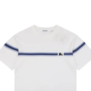 Burberry Stripe Equestrian Knight T-Shirt White
