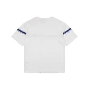 Burberry Stripe Equestrian Knight T-Shirt White back view