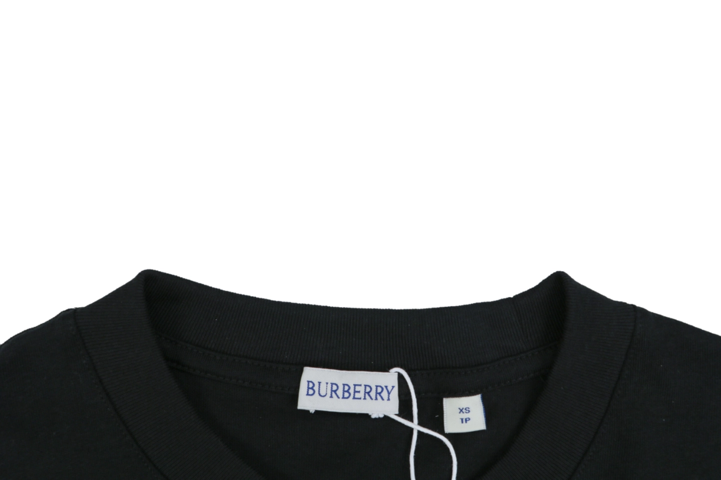 Burberry Stripe Equestrian Knight T-Shirt Black Collar