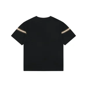 Burberry Stripe Equestrian Knight T-Shirt Black back view