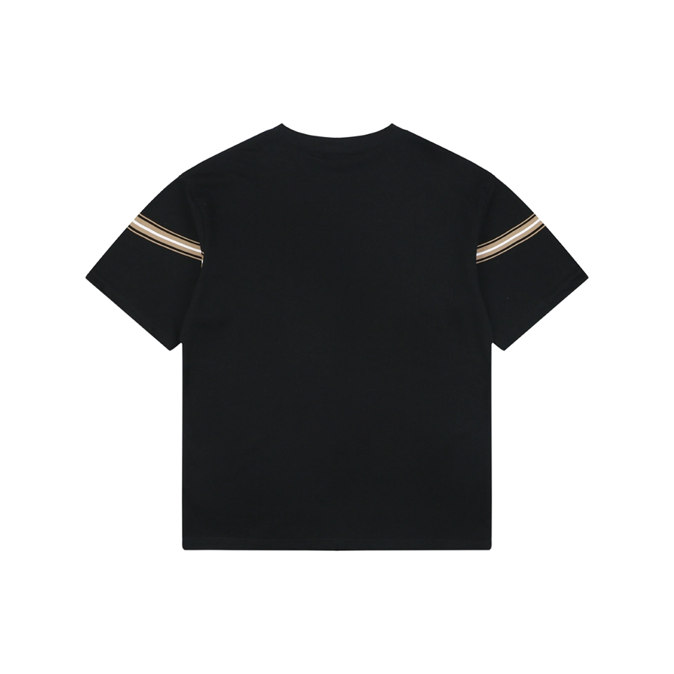 Burberry Stripe Equestrian Knight T-Shirt Black back view