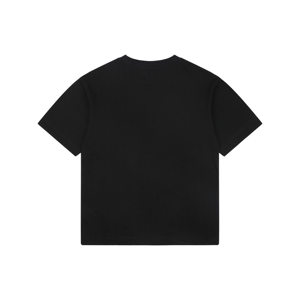 Burberry Stripe Logo Embroidered Oversized T-Shirt Black Back view