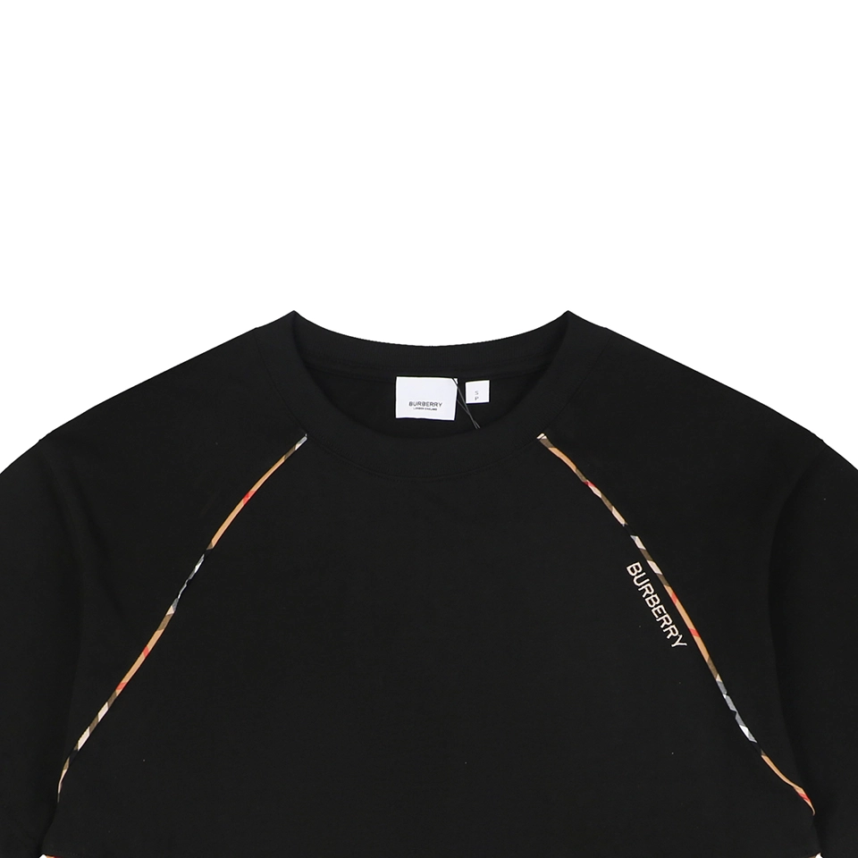 Burberry Vintage Check Panel T-Shirt Black