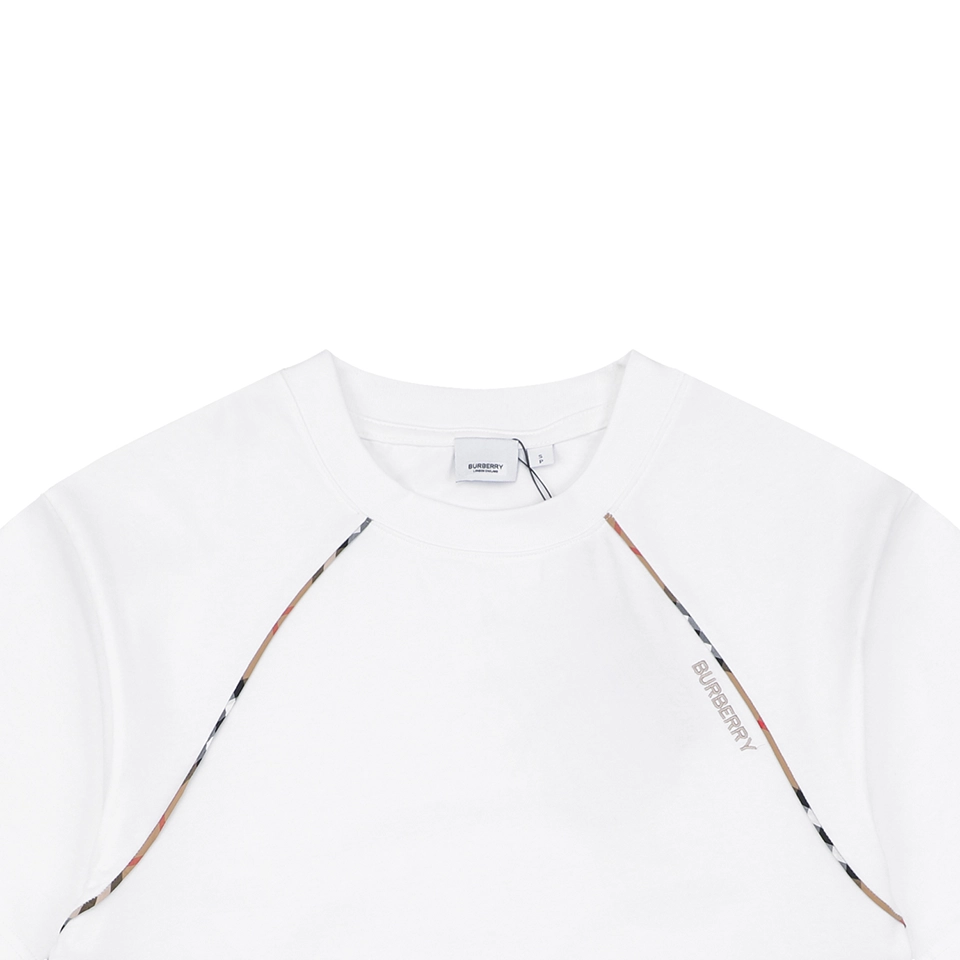 Burberry Vintage Check Panel T-Shirt White