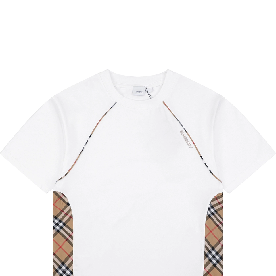 Burberry Vintage Check Panel T-Shirt White