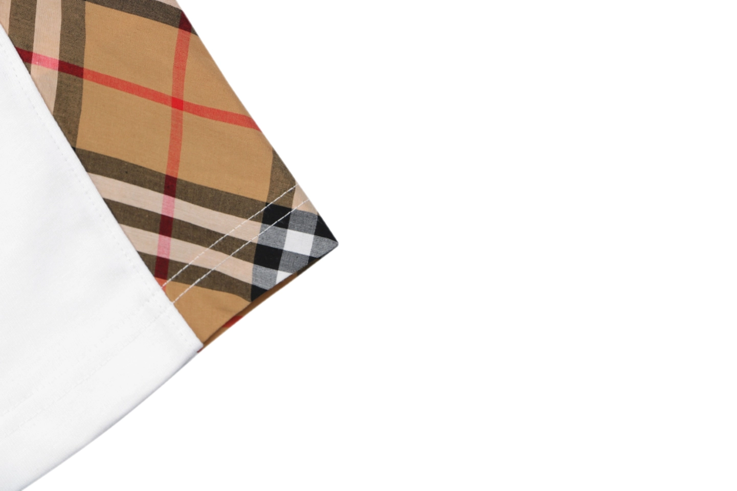 Burberry Vintage Check Panel T-Shirt White