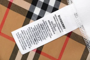 Burberry Vintage Check Panel T-Shirt White Wash label