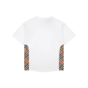 Burberry Vintage Check Panel T-Shirt White Back view