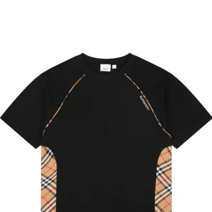 Burberry Vintage Check Panel T-Shirt Black