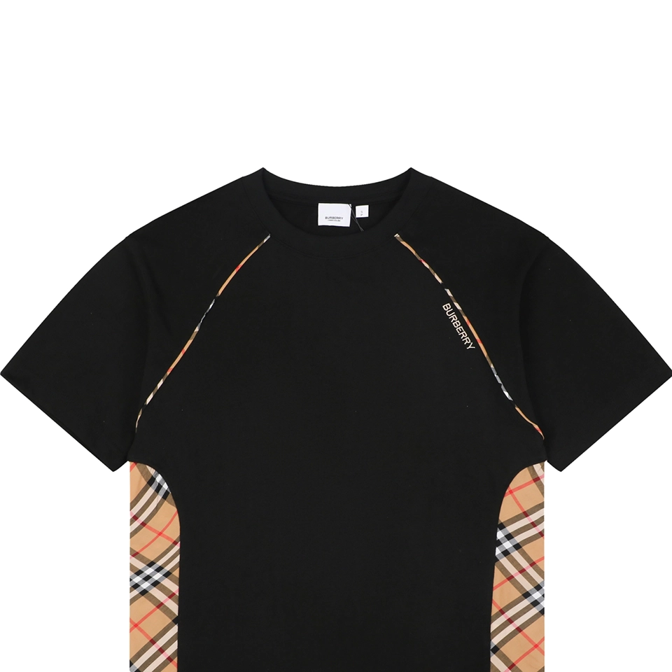Burberry Vintage Check Panel T-Shirt Black