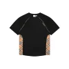 BBry Vintage Check Panel T-Shirt (Black/White)