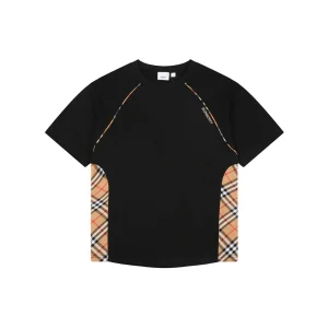 Burberry Vintage Check Panel T-Shirt Front view