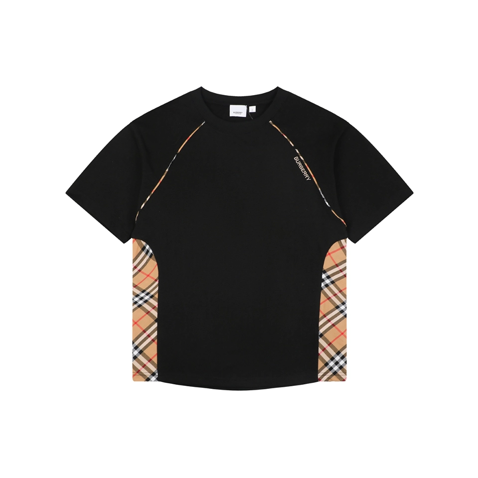 Burberry Vintage Check Panel T-Shirt Front view