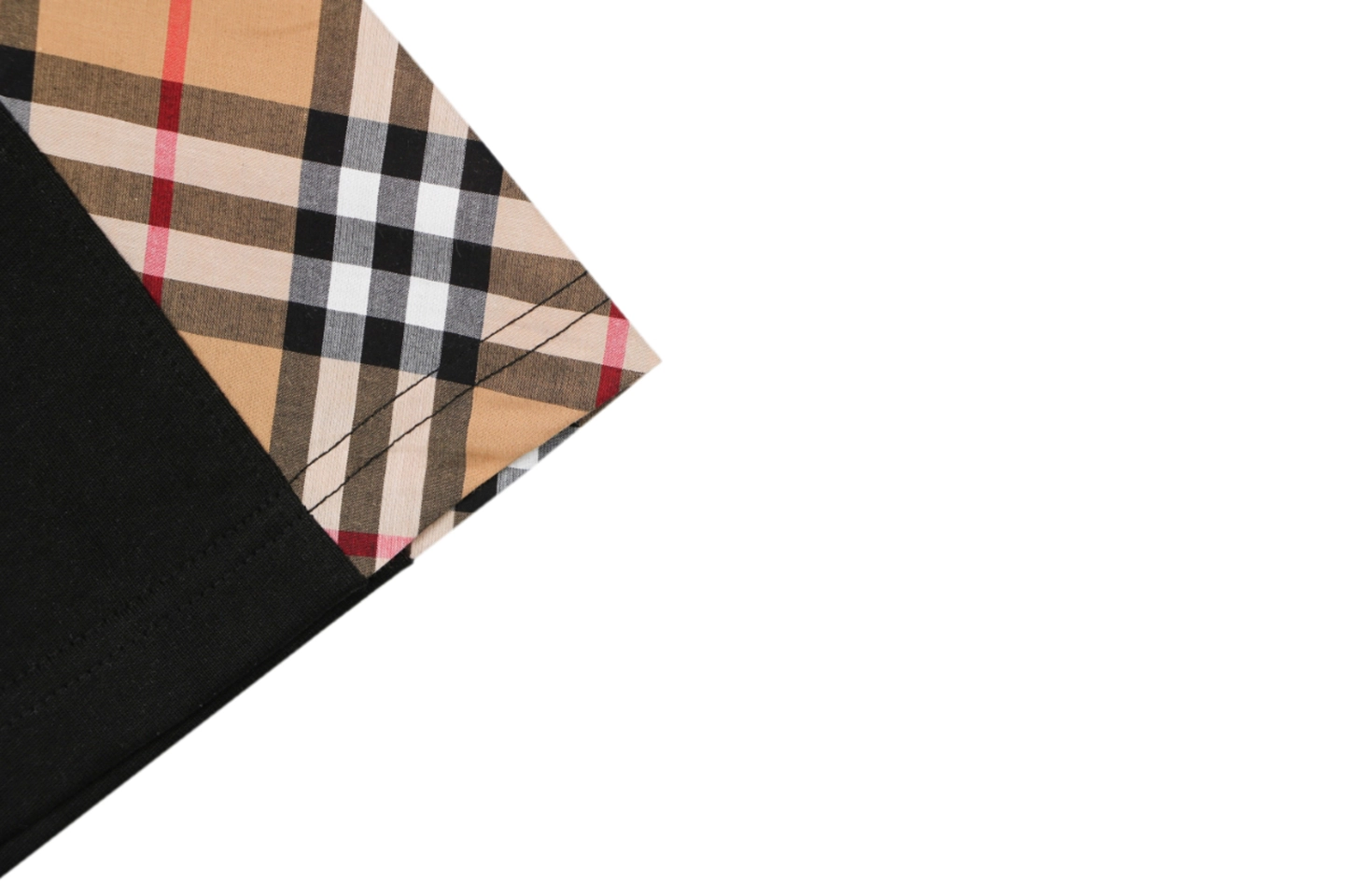 Burberry Vintage Check Panel T-Shirt Black