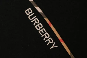 Burberry Vintage Check Panel T-Shirt Black Brand
