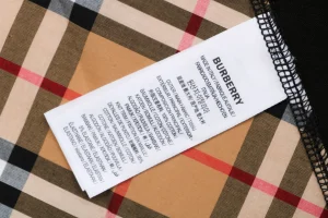 Burberry Vintage Check Panel T-Shirt Black Wash label