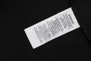 Burberry Vintage Check Rib Collar T-Shirt Black Wash label