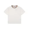 BBry Vintage Check Rib Collar T-Shirt (White/Black)