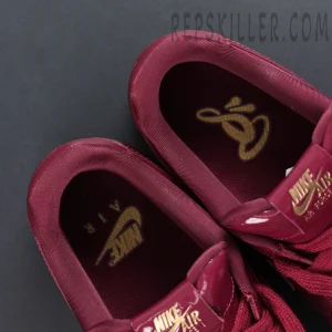 Central Cee x Nike Air Force 1 Low “Dark Beetroot” UK Exclusive insole and tongue detail view
