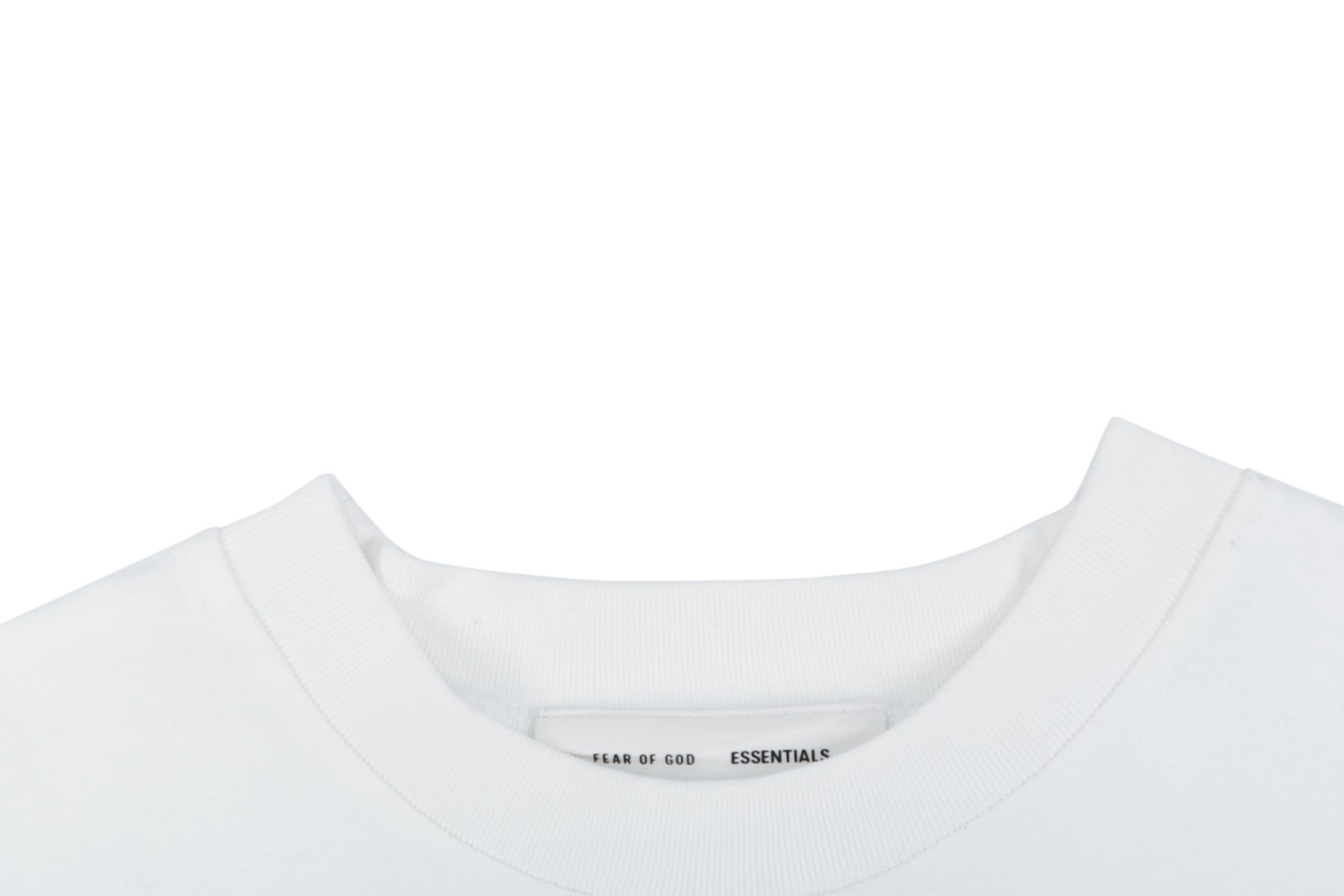 Fear of God Essentials Double-Line Logo T-Shirt White Collar