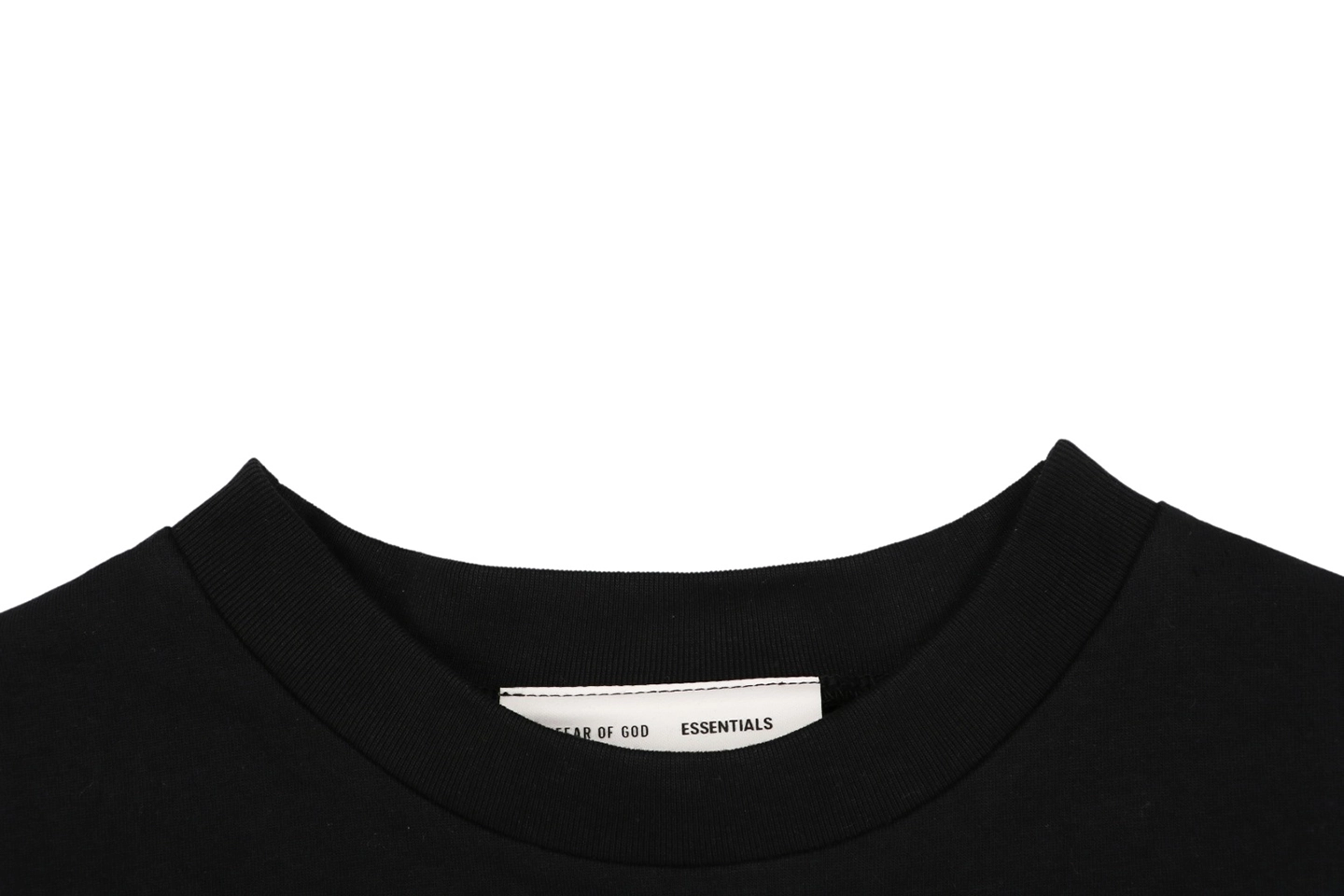 Fear of God Essentials Double-Line Logo T-Shirt Collar