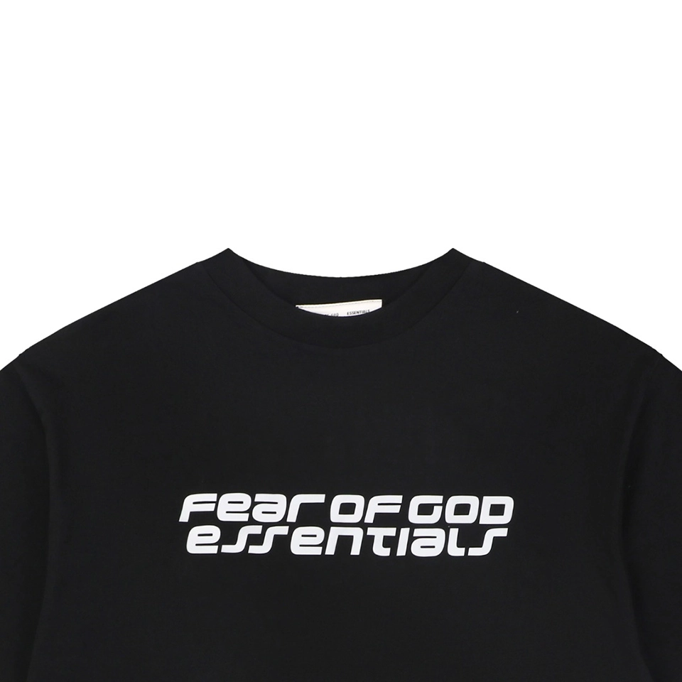 Fear of God Essentials Double-Line Logo T-Shirt Black