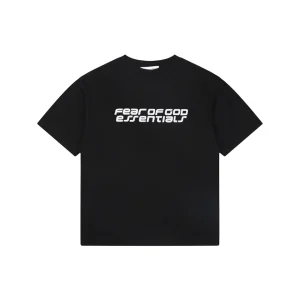 Fear of God Essentials Double-Line Logo T-Shirt Black Front view
