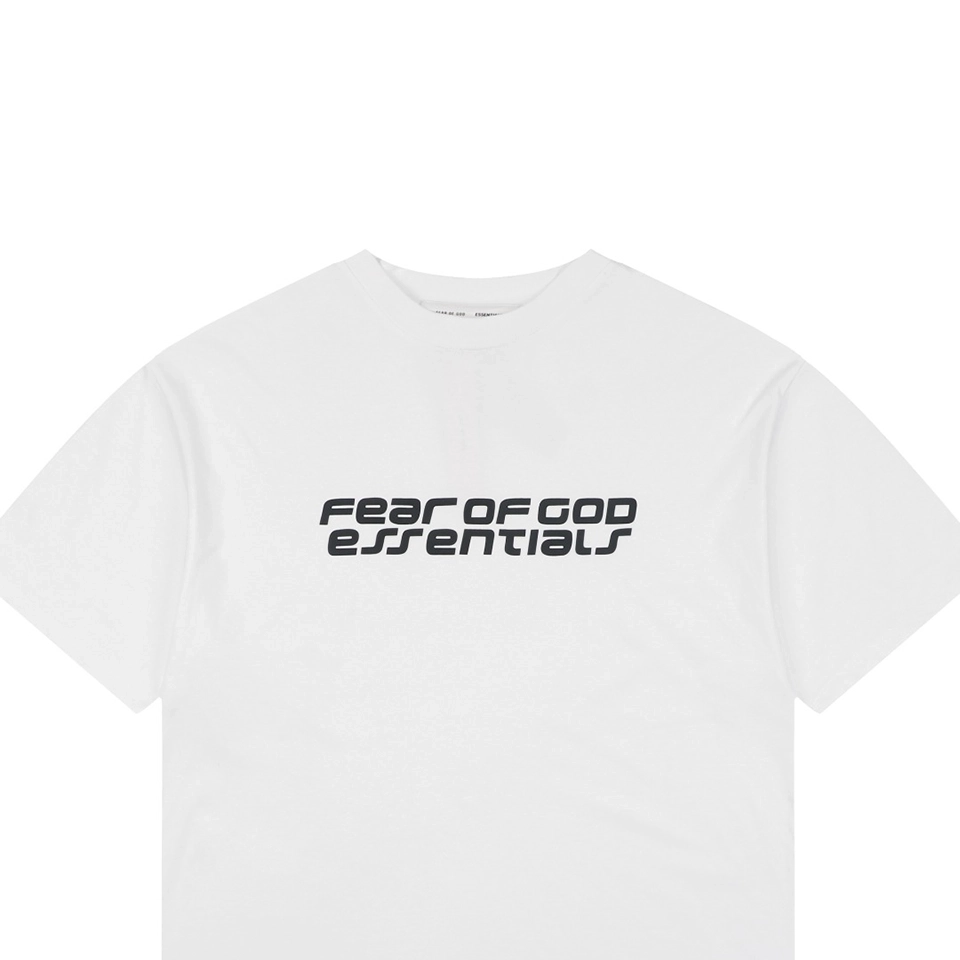 Fear of God Essentials Double-Line Logo T-Shirt White