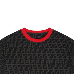 Fendi Allover FF Monogram T-Shirt Red